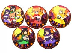 [중고] 스티커 스티커(캐릭터) MOHU MOHU OR TREAT(고교생조) 스티커 세트(5장 세트) [주문은 토끼입니까?? ~Dear My Sister~ 스페셜 이벤트 DMS Tea Party]