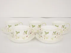 ウェッジウッド カップ & ソーサー ワイルドストロベリー パステル 5客セット 箱付き 未使用 2405LS100