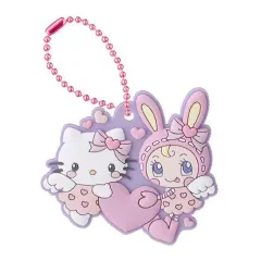 【中古】キーホルダー ベリエちゃん×ハローキティ(エンジェル ver.A) 「メゾピアノ×ハローキティ カプセルラバーマスコット」