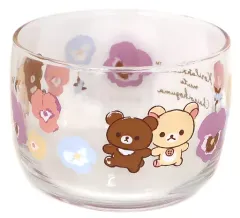 【中古】皿・茶碗(キャラクター) コリラックマ＆チャイロイコグマ(パンジー) グラスボウル 「リラックマ×ローソン」 2017年 春のリラックマフェア限定