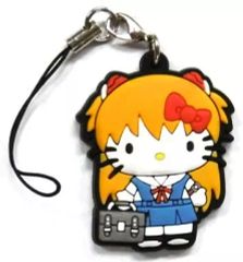 美品☆激レア☆ロックキティ ストラップ 根付☆ハローキティ 天使の翼