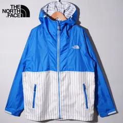 美品 ノースフェイス THE NORTH FACE ナイロンジャケット L ブルー ホワイト  ロゴ刺繍 NOVA JACKET 薄手 ドローコード ストリート Y2K ストリート アウトドア マウンテンパーカー 古着 G631