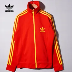 アディダス オリジナルス adidas ORIGINALS トラックジャケット ヨーロッパTT M レッド イエロー Europe TT ストリート ロゴ刺繍 ジャージ スポーツミックス 古着 G632