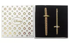 【中古】アクセサリー(非金属)(キャラクター) ミッキー(ゴールド) プレミアム チェーン付きペアリング 「ディズニー」
