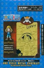 【中古】キャラカード(キャラクター) ワンピース メタルポートレイト 幼きルフィ リミテッドゴールドVer.