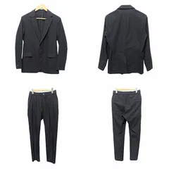 ATTACHMENT アタッチメント C/Pパナマ セットアップ 2Bテーラードジャケット タックイージーパンツ AG02-207 サイズ 1 ブラック 641911