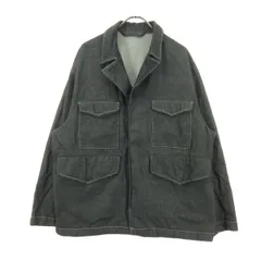 美品 LIDNM リドム 長袖 デニム 4ポケット ワークジャケット カバーオール M グレー メンズ 古着のサムネイル
