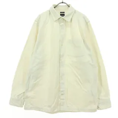 美品 GAP ギャップ コットン 長袖 オックスフォードシャツ M オフホワイト系 メンズ 古着