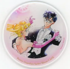 【中古】コースター タキシード仮面＆月野うさぎ(枠ピンク) 「美少女戦士セーラームーン SAILOR MOON CAFE in MARBLE GALLERY CAFE トレーディングアクリルコースターB」