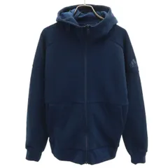 adidas アディダス 長袖 ジップパーカー M ネイビー パイル地 メンズ 古着