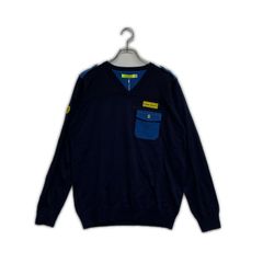 中古 メンズ パーリーゲイツ PEARLY GATES セーター 5(L) 紺×白