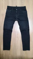 正規品 DSQUARED2 ダブルジッパー ブラック バイカーデニム 31