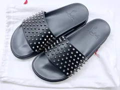 未使用保管　美品　Christian Louboutin　クリスチャンルブタン　Pool Fun　プールファン　スタッズ　スライドサンダル　41 1/2　約26.5ｃｍ　1201293のサムネイル