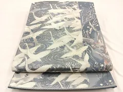平和屋着物●全通柄袋帯　唐草文　銀糸　正絹　逸品　CABE8758hy 平和屋着物◎六通柄袋帯 風景文 金銀糸 正絹 逸品 DAAZ3903jmの通販 by