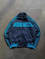 adidas Originals トラックジャケット M ネイビー×ブルー 3ライン