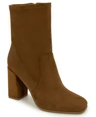 ケネスコール レディース シューズ ブーツ・レインブーツ ヒール Kenneth Cole New York Womens Jax Block Heel Stretch Boots Cognacのサムネイル