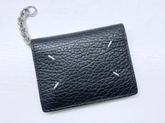 美品　Maison Margiela　メゾンマルジェラ　４ステッチ　二つ折り　カードケース　黒　キーリング欠品　S56UI0128P4455T8013