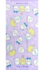 【中古】タオル・手ぬぐい パープル(総柄) バスタオル 「ちいかわ なんか小さくてかわいいやつ×しまむら」