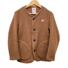 DANTON ノーカラージャケット 36 ブラウン - メルカリ