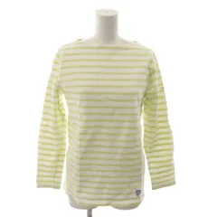 オーチバル ORCIVAL オーシバル バスクシャツ カットソー 1 白 ホワイト 緑 グリーン ボーダー柄 長袖 /RR ■BM