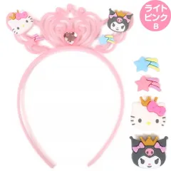 ハローキティ×クロミ デコカチューシャ ライトピンク B 花 星 かわいい おしゃれ  サンリオ sanrio キャラクター