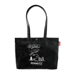 【クリックポスト/時間指定不可】【ROOTOTE】8445 IP.A4w.メタリック.Peanuts-0Q トートバッグ スヌーピー かわいい 普段使い レディース ギフト ブラック