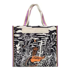 【tsumori chisato CARRY】 50786 サボテンと太陽トートバッグL 日本製 サブバッグ ミニバッグ かばん かわいい おしゃれ レディース 母の日 ギフト ブラック