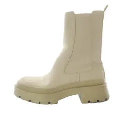 ザラ ZARA サイドゴアブーツ ショート 37 ベージュ