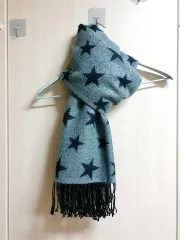 ブラック スター (マフラー) ユニセックス (リバーシブル)