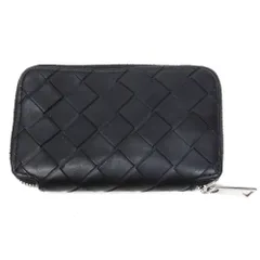 Hn614391  キーケース ボッテガヴェネタ　イントレチャート　ラウンドファスナー　６連　キーリング　ブラック 中古