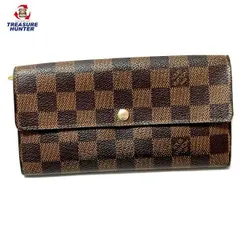 【中古】ルイヴィトン ダミエ ポルトフォイユサラ N61734　二つ折り 長財布  ファスナー レディース ウォレット LV LOUIS VUITTON  【102045482002】