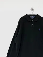 【Polo RALPH LAUREN】90s L/S 鹿の子ポロシャツ XL ポロラルフローレン 長袖 ビックサイズ 古着