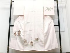 平和屋着物●松岡寿童　振袖　色無地　花緑青色　正絹　逸品　AABH4722fy 平和屋着物○松岡寿童 振袖 色無地 花緑青色 正絹 逸品 AABH4722fyの