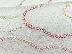 平和屋着物○松岡寿童 振袖 色無地 花緑青色 正絹 逸品 AABH4722fy