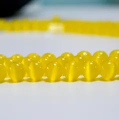 ビーズクラブ キャッツアイ イエロー ラウンド ８ｍｍ 連売り パワーストーン ブレスレット