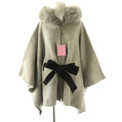 新品】Randy プレイドツイードファーポンチョ - メルカリ