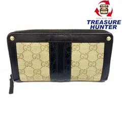 GUCCI(グッチ) GGキャンバス×クロコ ファスナー長財布 228237・0959