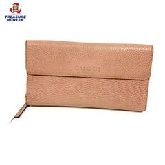 GUCCI ピンクベージュ L字ファスナー レディース 長財布 8492 - メルカリ