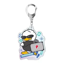 【中古】キーホルダー あひるのペックル 「サンリオキャラクターズ オーロラアクリルキーホルダー まねっこ～で スパイVer.」