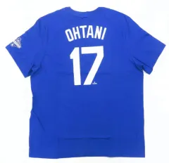 【中古】Tシャツ 大谷翔平#17(ロサンゼルス・ドジャース) NIKE ドジャース ワールドシリーズ2025優勝ネーム＆ナンバー 背番号 Tシャツ ブルー XLサイズ