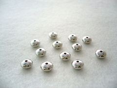 ビーズクラブ ロンデル メタルビーズ ドーナッツ 銀 7mm 50個 ブレスレット ネックレス 金具 金属ビーズ パーツ