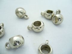 チャーム 筒 銀シルバー 25個セット 12mm ビーズクラブ