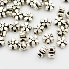 ビーズクラブ ロンデル メタルビーズ さくら シルバー 50個 6mm ブレスレット ネックレス 金具 金属ビーズ パーツ
