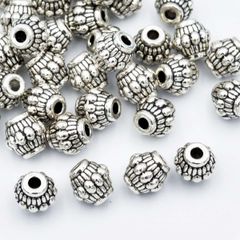 ビーズクラブ ロンデル メタルビーズ たる シルバー 40個 6mm ブレスレット ネックレス 金具 金属ビーズ パーツ