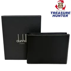 dunhill レザー 二つ折り財布 L2G232A ブラック ダンヒル 【102059355006】