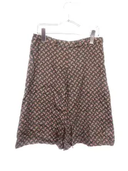 ミュベールワーク MUVEIL WORK スカート ひざ丈 ペイズリー フレア 38 茶 ブラウン /tkのサムネイル