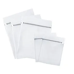 ホワイト 型崩れ防止 ランドリーネット ランドリーネット ブラジャーなど適用 T-シャツ セーター コート 耐久性 丈夫 細かい網目 ハニカム構造メッシュ 抗菌 S:40*30cm*2 M:50*40cm*2 5枚L:60*50cm*1 角型 セット 洗濯ネッ