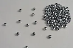 ビーズクラブ ガラスビーズ ボタンカット No.100 6mm グレー 連売り ビーズパーツ ネックレス ブレスレット