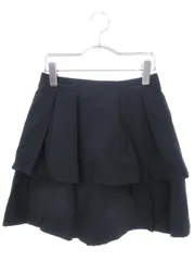 チェスティ Chesty スカート ティアード ミニ フレア コットン 0 紺 ネイビー /mi