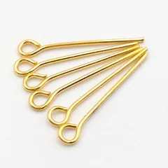 9ピン 20mm ゴールド 金 約300本 線径0.8mm 接続パーツ 基礎金具 材料 連結パーツ ハンドメイド アクセサリーパーツ ビーズクラブ